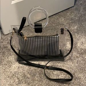 Clear Madison West hand bag and cross body bag